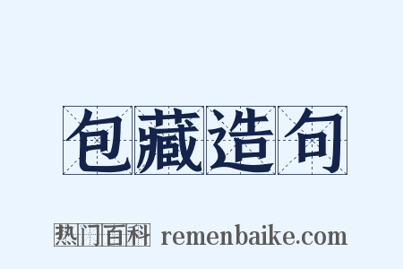 包藏造句是什么意思的图片